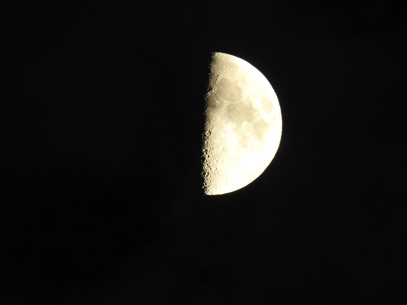 お月様が綺麗に見えています～2018.09.17上弦の月～