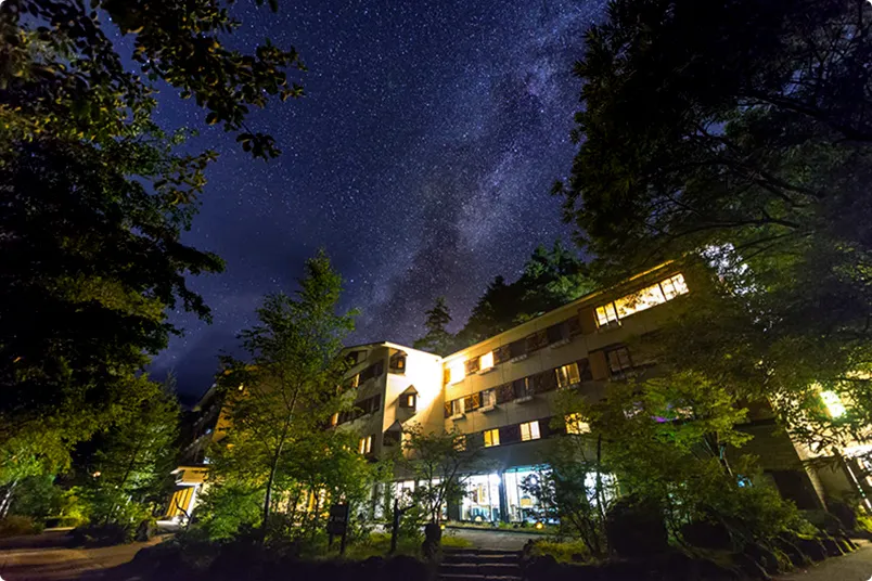 写真：大自然の中で見る星空