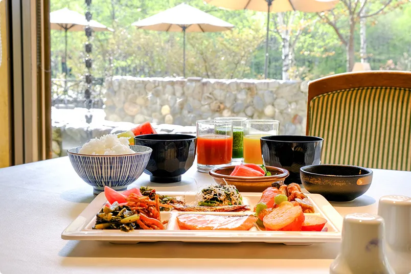 写真：日替わりの朝食
