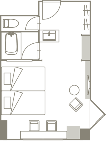 間取り図：スーペリアツインルーム